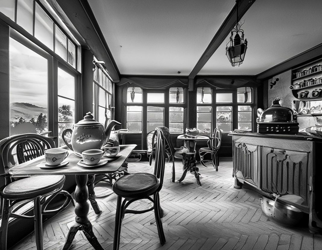 kaffeehaus im jahr 1900, fotorealistisch, schwarz weiß 25568 kaffeehaus im jahr 1900, fotorealistisch,