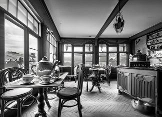 Die faszinierende Geschichte des Kaffees in Europa kaffeehaus im jahr 1900, fotorealistisch,
