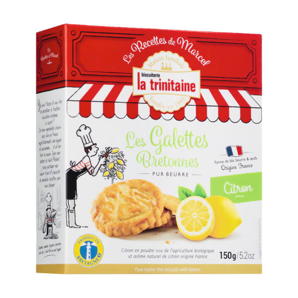 Bretonische Butterkekse mit Zitrone, 150 g