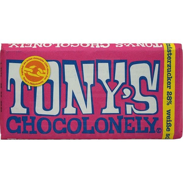 Tony's Weiße Schokolade Himbeere, 180 g