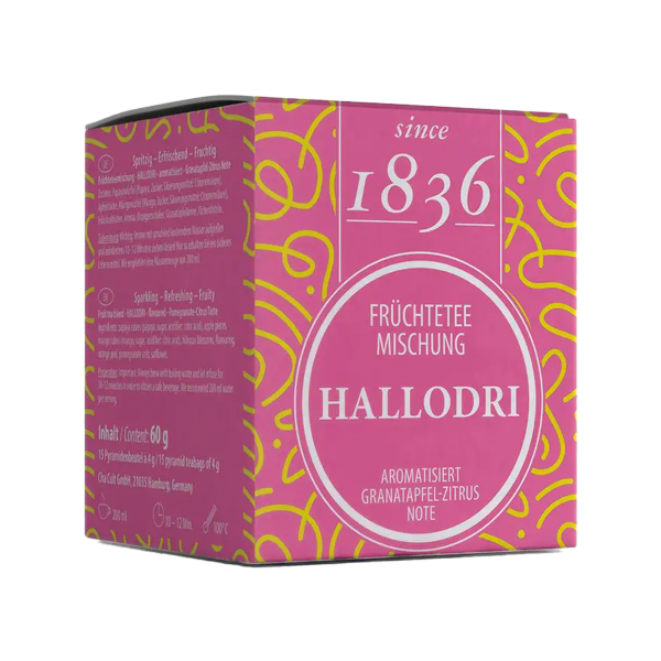 since1836 Früchtetee Hallodri, 15 x 4 g
