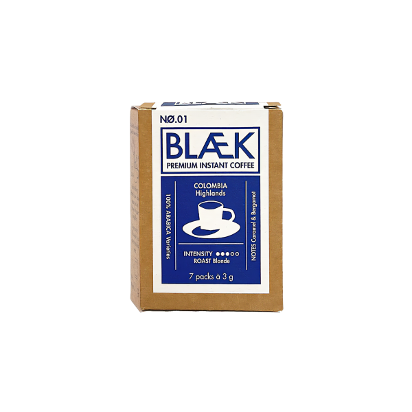 BLAEK Blonde Roast, 7 x 3 g