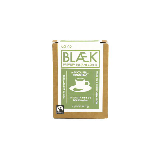 BLAEK Medium Roast BIO + Fair, 7 x 3 g