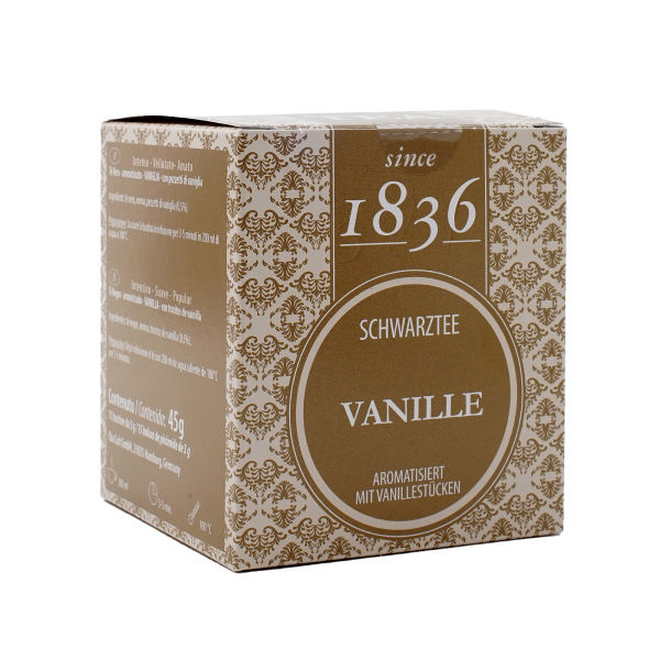 since1836 Schwarztee mit Vanillstücken, 15 x 3 g