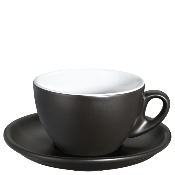 Cilio Cappuccinotasse ROMA, schwarz matt